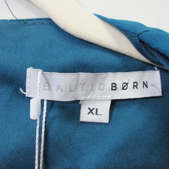 Baltic Born Smocked Midi Dress XL Blue Floral V Neck Boho Summer Party Chic 334 - Picture 2 of 12